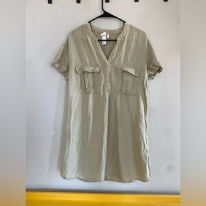 H&M Linen Blend T-Shirt Dress